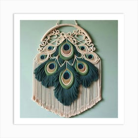 Peacock Tail Inspired (1) Art Print