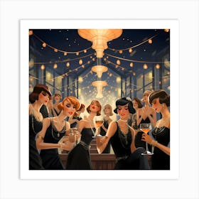 Gatsby Party Roaring Twenties Art Print