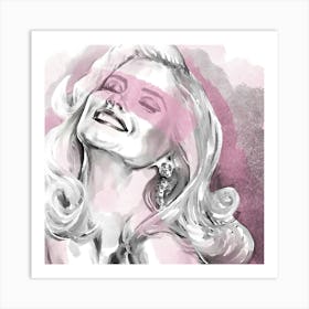 Smile, Blonde Girl Art Print