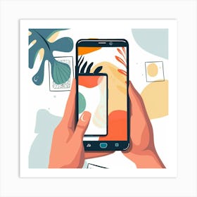 Illustration Of A Smartphone Art Print