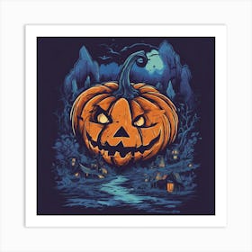 Halloween Pumpkin Art Print