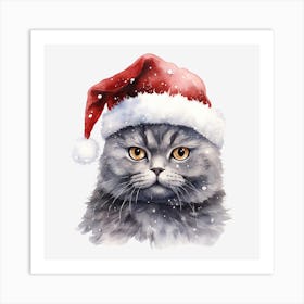 Santa Cat 24 Art Print