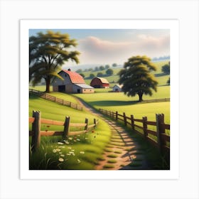 Farm Path Art Print