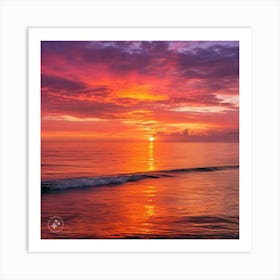 A rare scene of sunsets Art Print