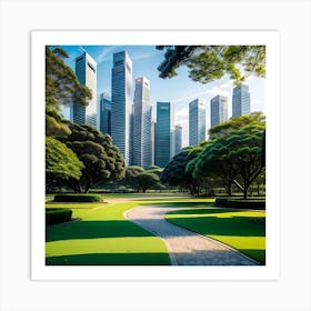 Singapore Cityscape Art Print