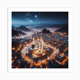 Islamic City At Night 5 Art Print