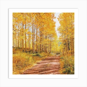 Autumn Hike Through Forest Art Print