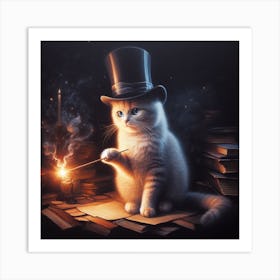 Magician Cat 1 Art Print