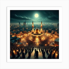 Islamic City At Night 6 Art Print