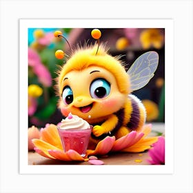 Cute Honey Bee Art Print