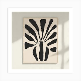 Abstract Black And White Painting 1 Art Print