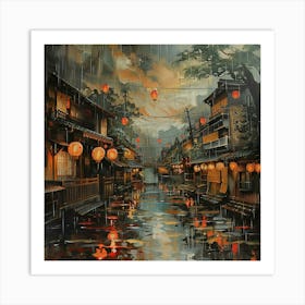 Asian Street Scene 2 Art Print