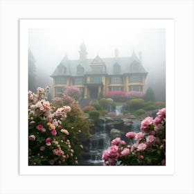 Misty Roses Art Print