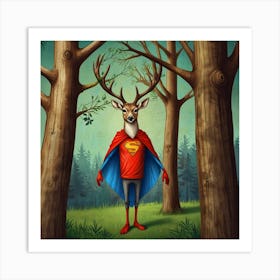 Super Deer Art Print