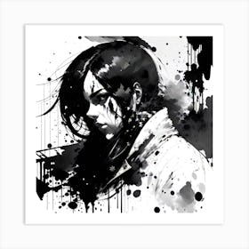 Black And White Painting 2 Art Print