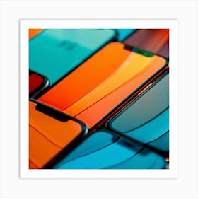 Abstract Phone Screens Art Print