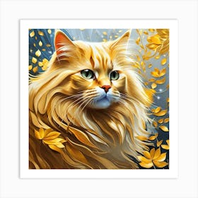 Golden Cat 24 Art Print