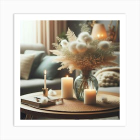 Living Room With Candles 4 Art Print