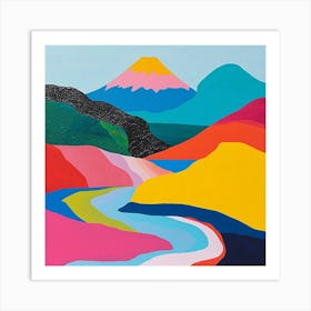 Colourful Abstract Fuji Hakone Izu National Park Japan 3 Art Print
