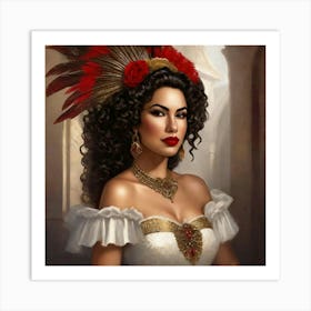 Mexican Beauty Portrait 5 Art Print