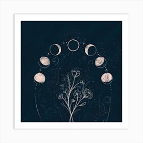 Moon Phases Art Print