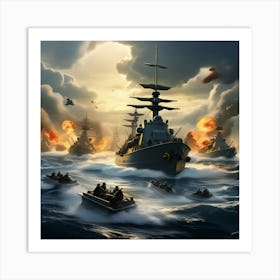 Naval Warfare Art Print