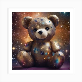 Teddy Bear In Space 16 Art Print