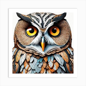 Owl Painting Art Print