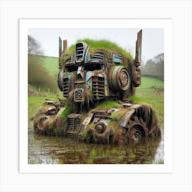 Transformers In The Mud Art Print