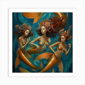 the mermaids Art Print