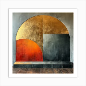  'Dusk Divided', a contemporary piece where bold geometry meets the sublime gradation of a sunset. This art captures the stark contrast between day and night through a harmonious blend of warm and cool tones.  Contemporary Geometry, Sunset Art, Bold Contrast.  #DuskDivided, #ModernArt, #GeometricSunset.  'Dusk Divided' is an art piece that doesn't just hang on the wall—it transforms the space. Ideal for the modern art enthusiast looking for a statement piece, it offers a bold visual experience that captures the transient beauty of twilight in an everlasting form. Art Print