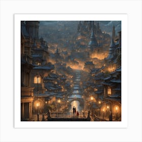 City At Night Art Print