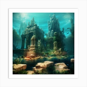 The Underwater City of Atlantis Art Print