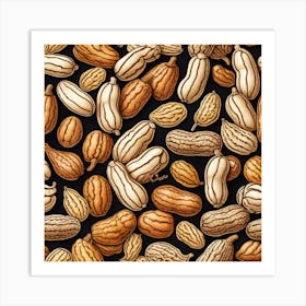 Peanuts Seamless Pattern 6 Art Print