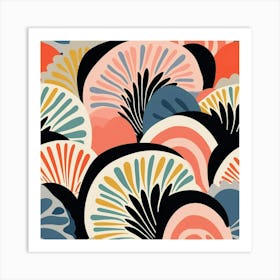 Abstract Floral Pattern 2 Art Print