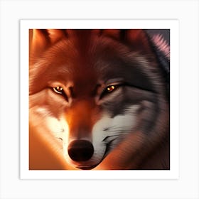 Piercing gaze of a Red Fox. Art Print