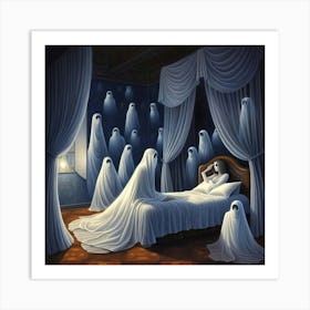 Ghosts In Bed Art Print