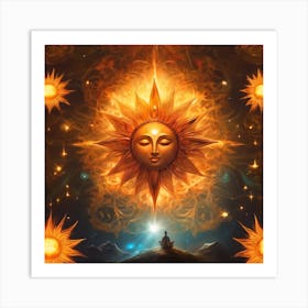Meditative Sun Art Print