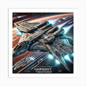 A Futuristic Sci Fi Depiction Of The Harmony Fighter Art Print