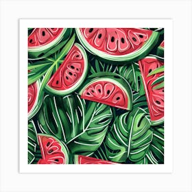 Watermelon Slices (10) Art Print