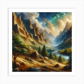 Landscape Painting 171 Art Print