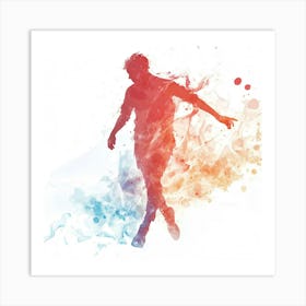 Soccer Player Silhouette Art Print