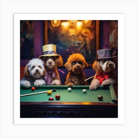 Dogs In Hats Art Print