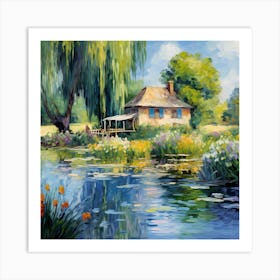 Charm of Colours: Riverside Rhapsody Art Print