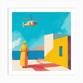 Helicopter In The Sky Art Print