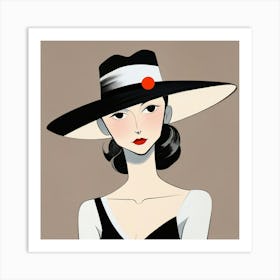 Woman in a Hat 13 Art Print