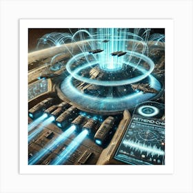 Aether Class Command Ship Communication Strategic Planning Art Print