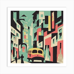 Abstract City Street 6 Art Print
