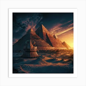 Egyptian Pyramids 3 Art Print