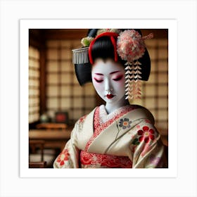 Geisha Stock Videos & Royalty-Free Footage Art Print